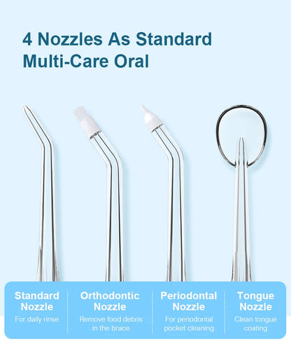 Mini Portable Oral Irrigator, 6 Cleaning Modes, Equipped with a Portable Bag, Suitable for Home Travel, Easy and Portable